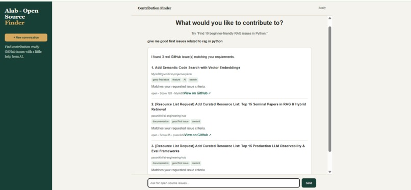 alab-opensource-finder – screenshot 2