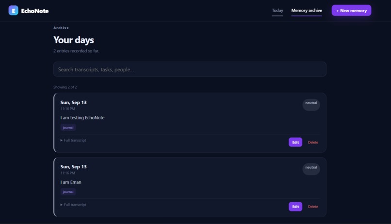 EchoNote – screenshot 3