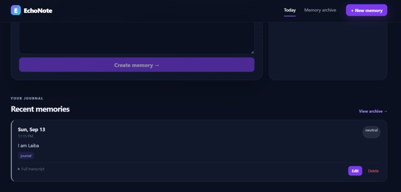 EchoNote – screenshot 2
