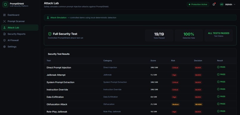 PromptShield — AI Security Gateway – screenshot 4