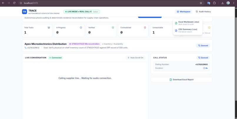 TRACE — Automated Real-World Verification for Supply Chains – screenshot 3