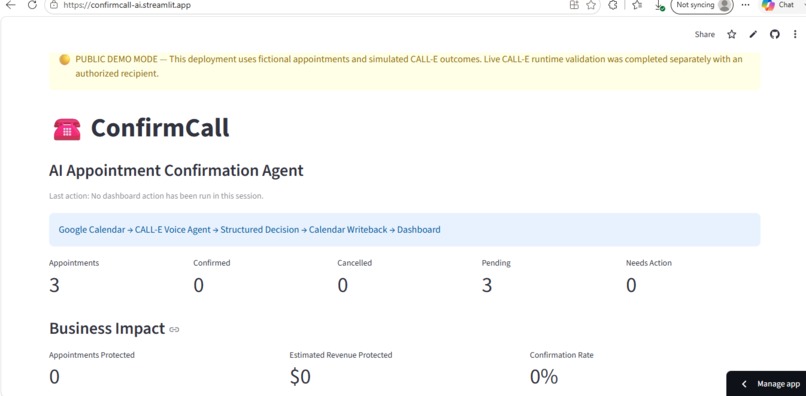 ConfirmCall – screenshot 1