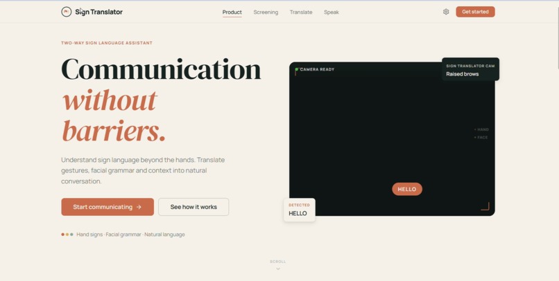 SignSense — Sign Language Translator – screenshot 1