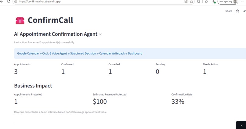 ConfirmCall – screenshot 2