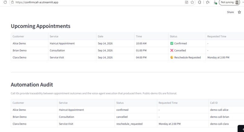ConfirmCall – screenshot 3