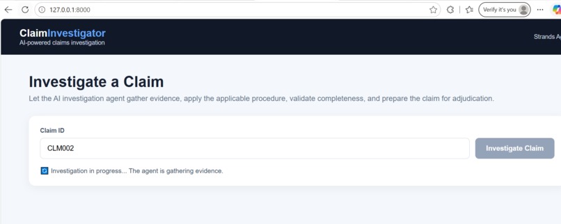 ClaimInvestigator: AI Transaction Dispute Investigator – screenshot 1