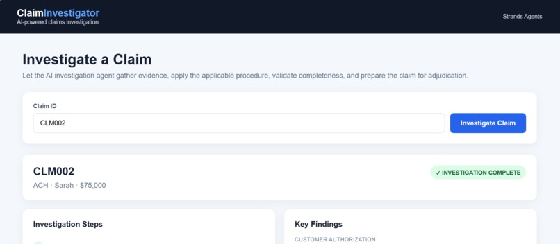ClaimInvestigator: AI Transaction Dispute Investigator – screenshot 3