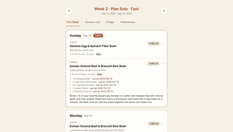 Kevin - PivotHacks AI Food Management Bot – screenshot 1