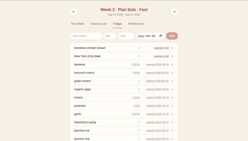 Kevin - PivotHacks AI Food Management Bot – screenshot 3