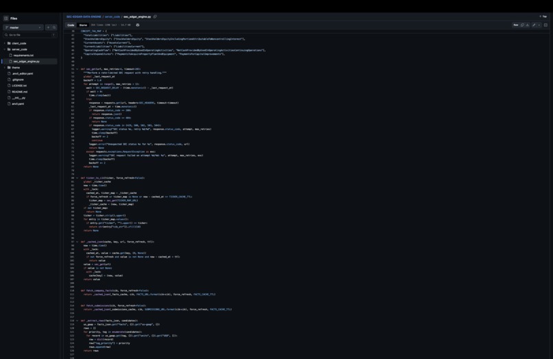 SEC EDGAR Fundamental Data Engine – screenshot 4