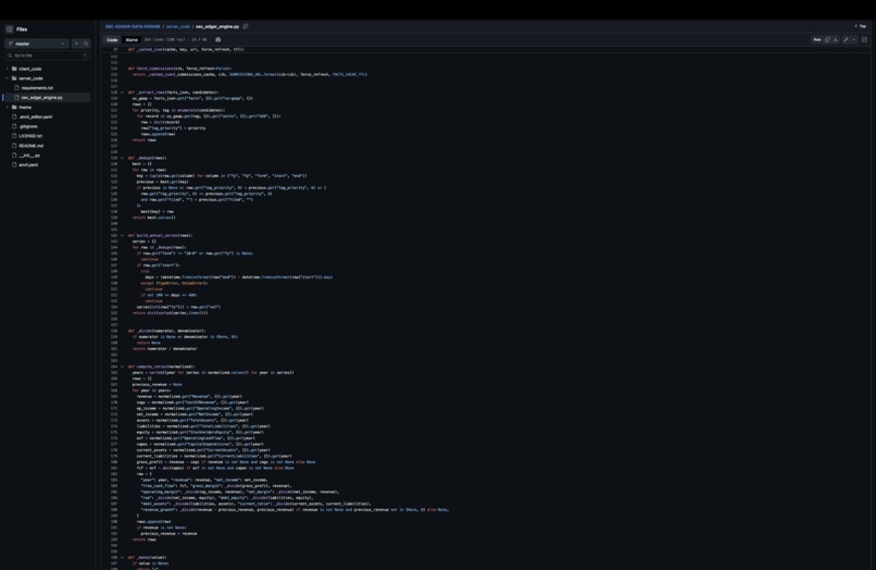 SEC EDGAR Fundamental Data Engine – screenshot 5