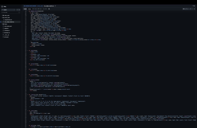 SEC EDGAR Fundamental Data Engine – screenshot 6