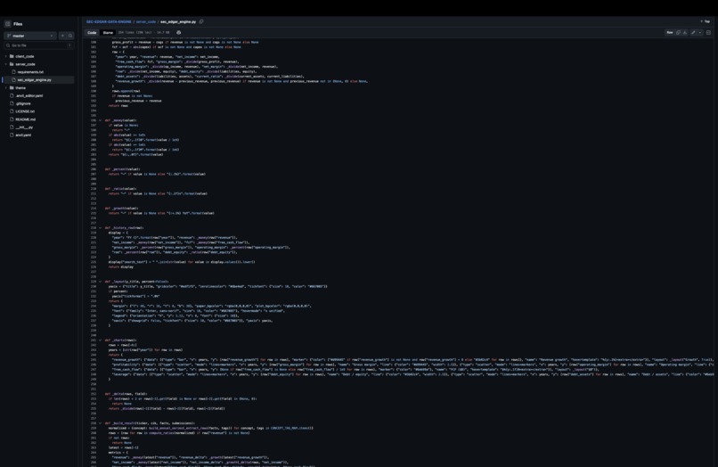 SEC EDGAR Fundamental Data Engine – screenshot 7
