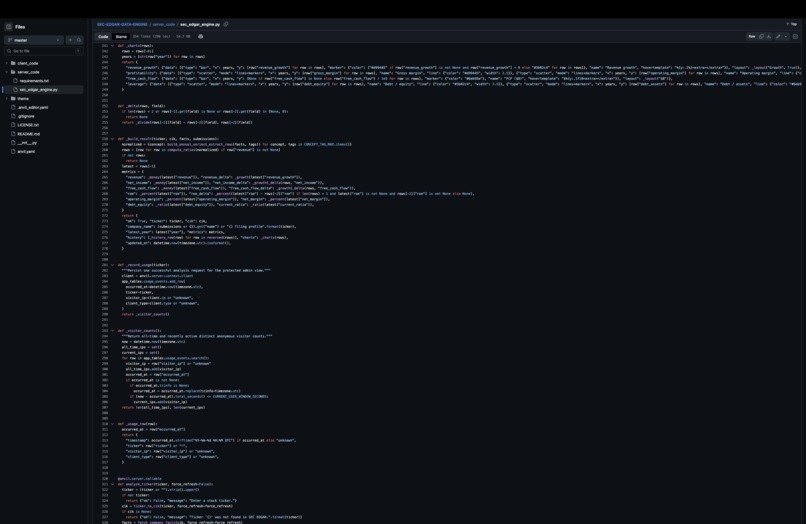 SEC EDGAR Fundamental Data Engine – screenshot 8