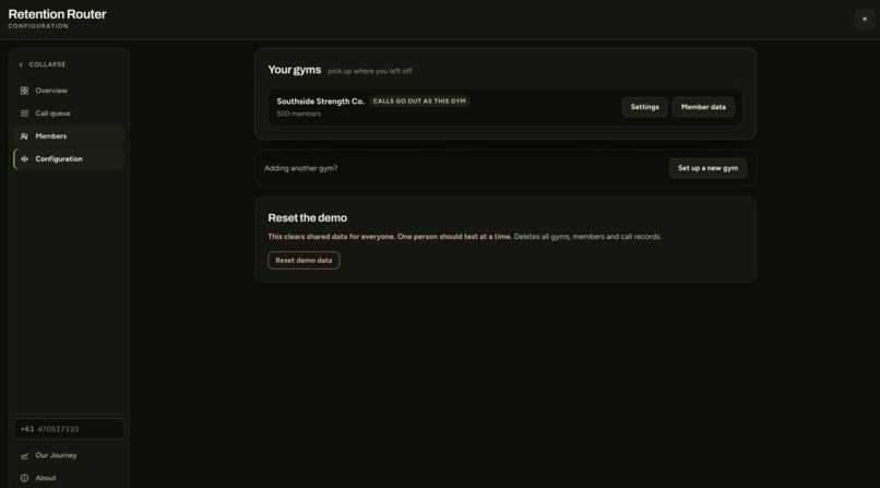 Retention Router – screenshot 1