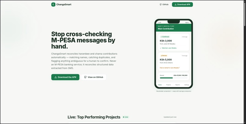 changaSmart – screenshot 1