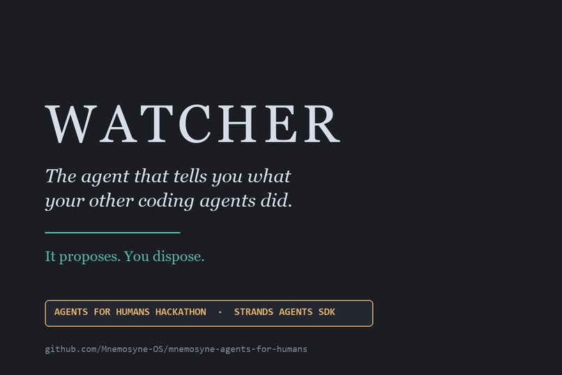 Watcher, by Mnemosyne OS – screenshot 1