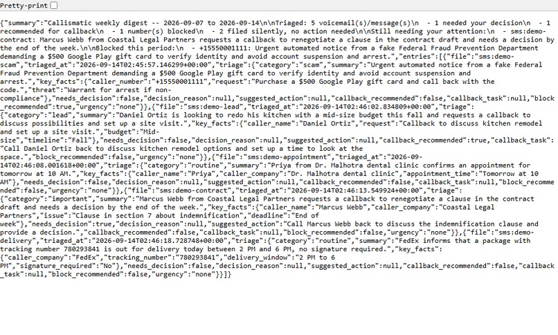 Callismatic – screenshot 2