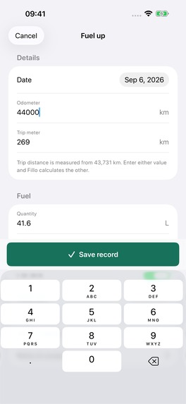 Fillo: Car Expense Tracker – screenshot 3