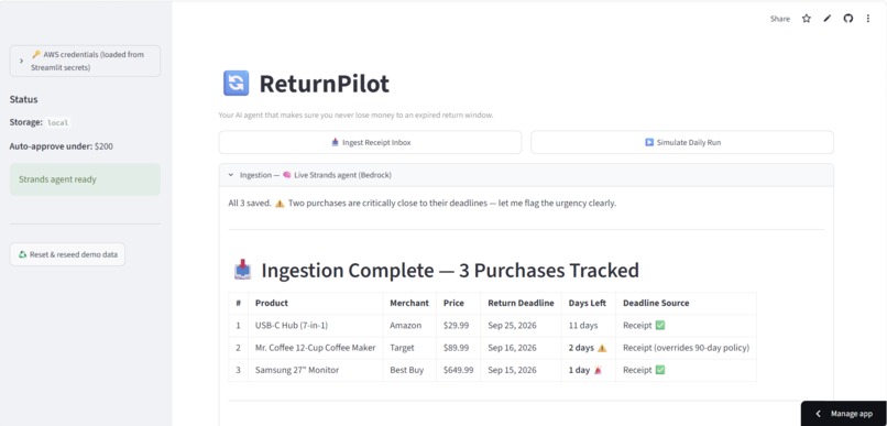 ReturnPilot — Never Miss a Return Window Again – screenshot 1