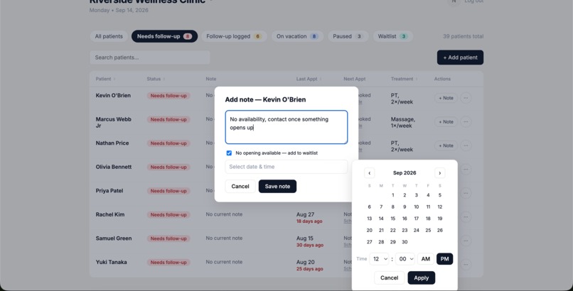 Patient Follow-up Tracker – screenshot 8