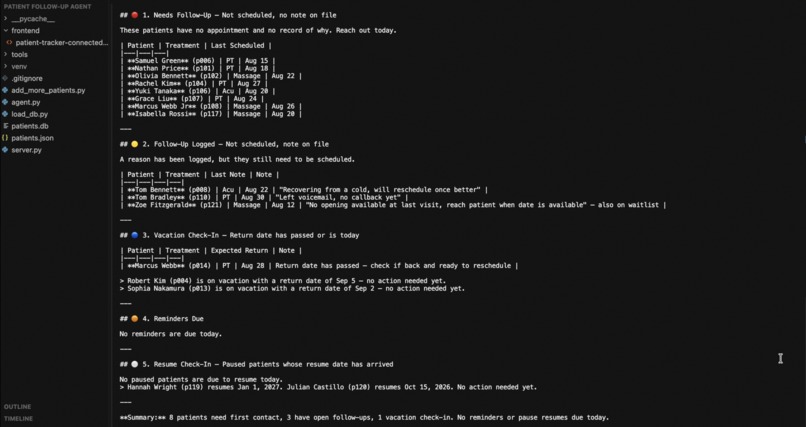 Patient Follow-up Tracker – screenshot 1