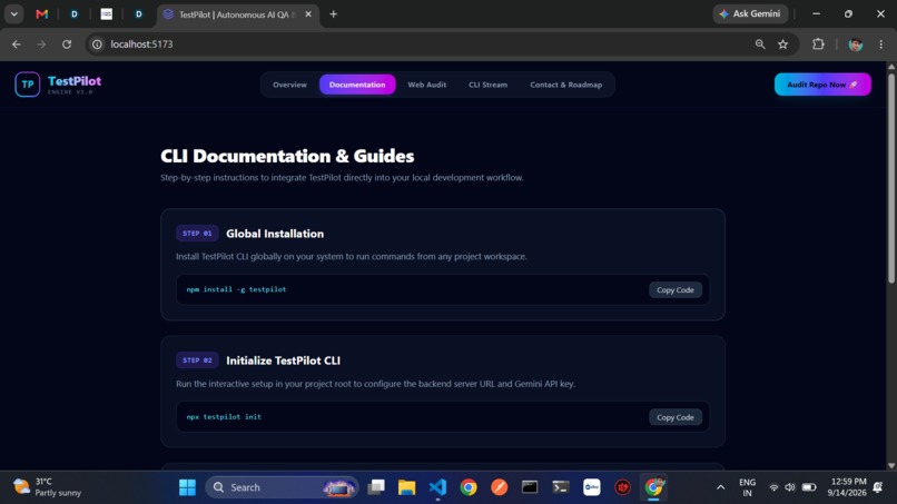 TestPilot – screenshot 1