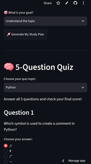 AI Study Assistant  – screenshot 2