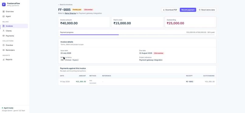 FreelanceFlow – screenshot 2