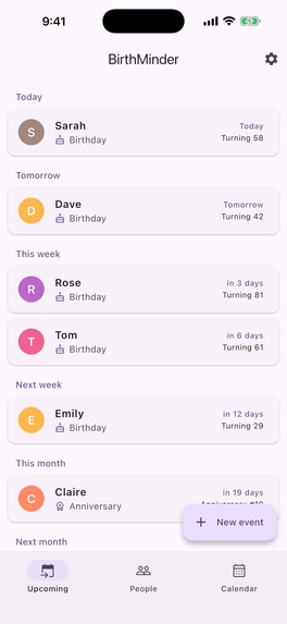 BirthMinder – screenshot 1