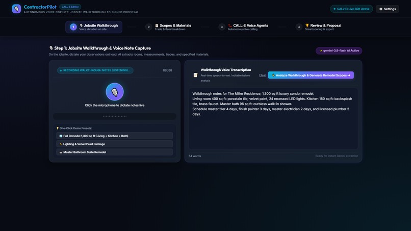 ContractorPilot — Autonomous Voice Copilot for Contractors – screenshot 3