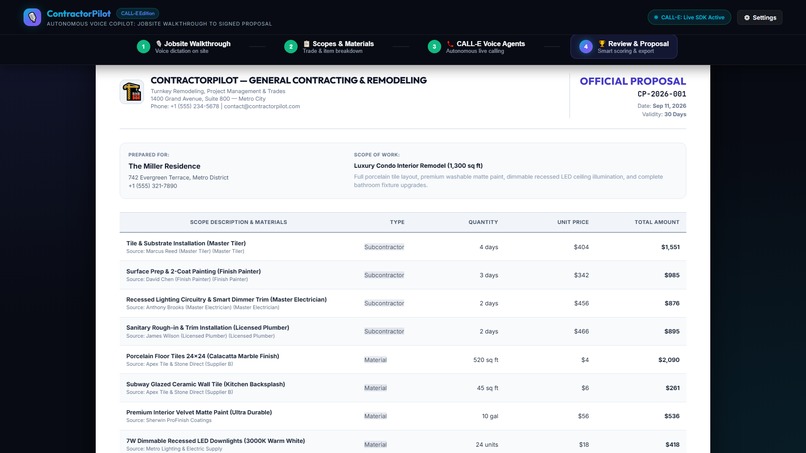 ContractorPilot — Autonomous Voice Copilot for Contractors – screenshot 8