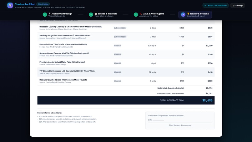 ContractorPilot — Autonomous Voice Copilot for Contractors – screenshot 9