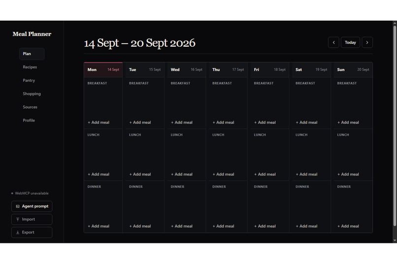 the meal planner v2 – screenshot 6