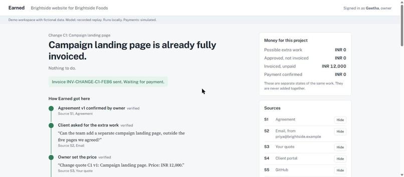 Earned – screenshot 2