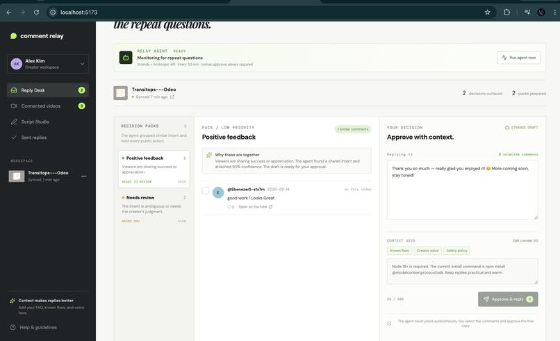 Comment Relay – screenshot 4