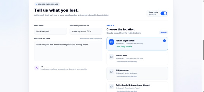 Lost & Found Caller — CALL-E – screenshot 3