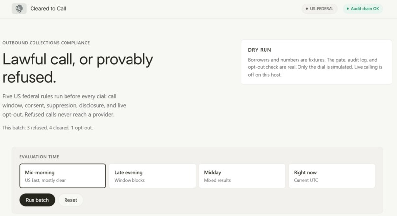 cleared to call – screenshot 1