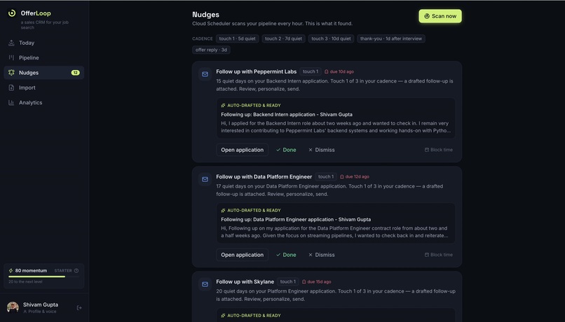 OfferLoop - a sales CRM for your job search – screenshot 5