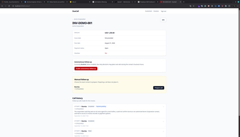 DueCall – screenshot 1