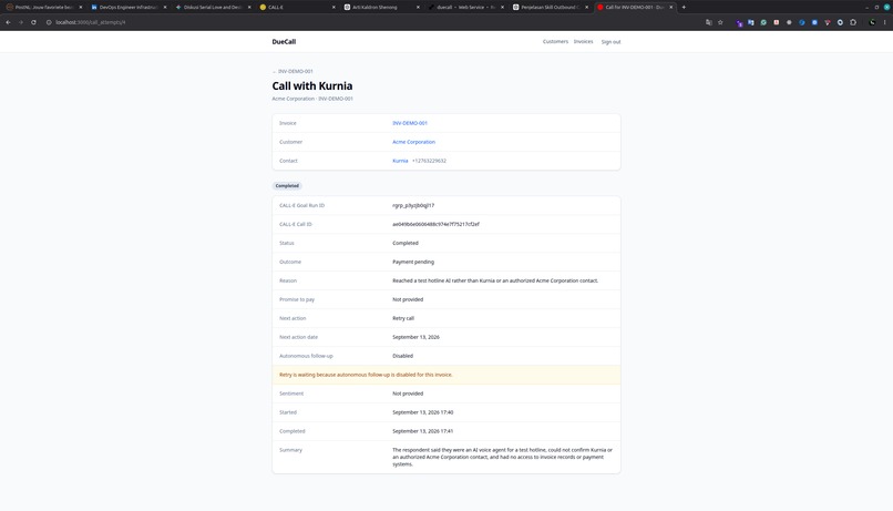 DueCall – screenshot 2