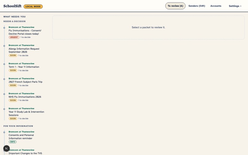 SchoolSift – screenshot 1