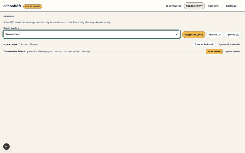 SchoolSift – screenshot 2