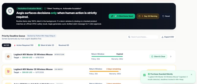 Aegis — Autonomous Purchase Guardian Agent – screenshot 11