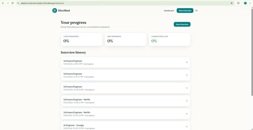 AI Interview Panel – screenshot 1
