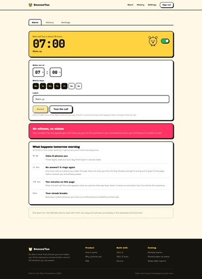 SnoozeTax – screenshot 2