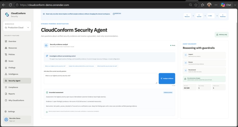 CloudConform Security Agent – screenshot 1