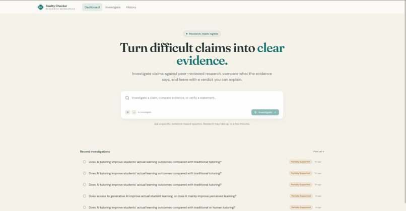 AI Research Verification – screenshot 1