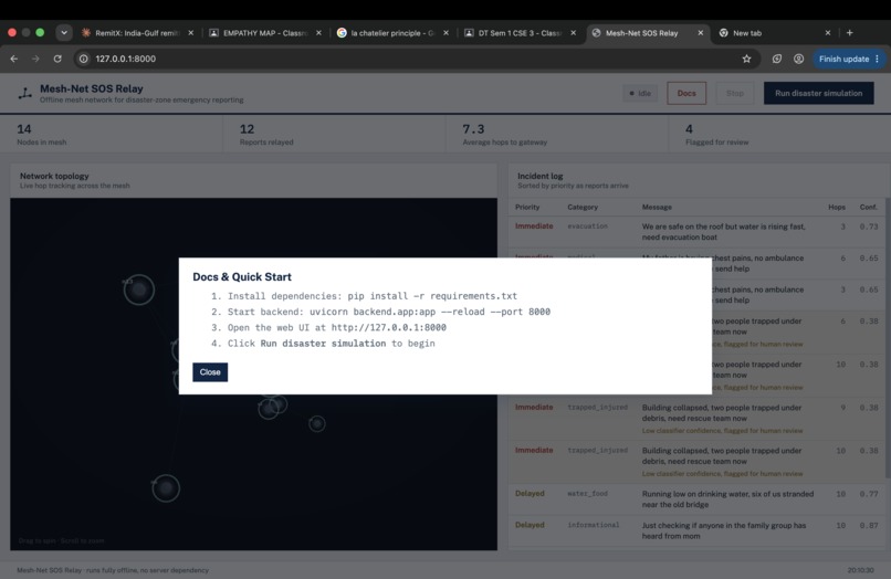 Mesh-Net SOS Relay System – screenshot 3