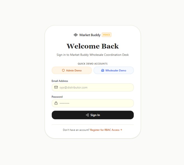 Market Buddy: Autonomous Wholesale Voice Agent – screenshot 1